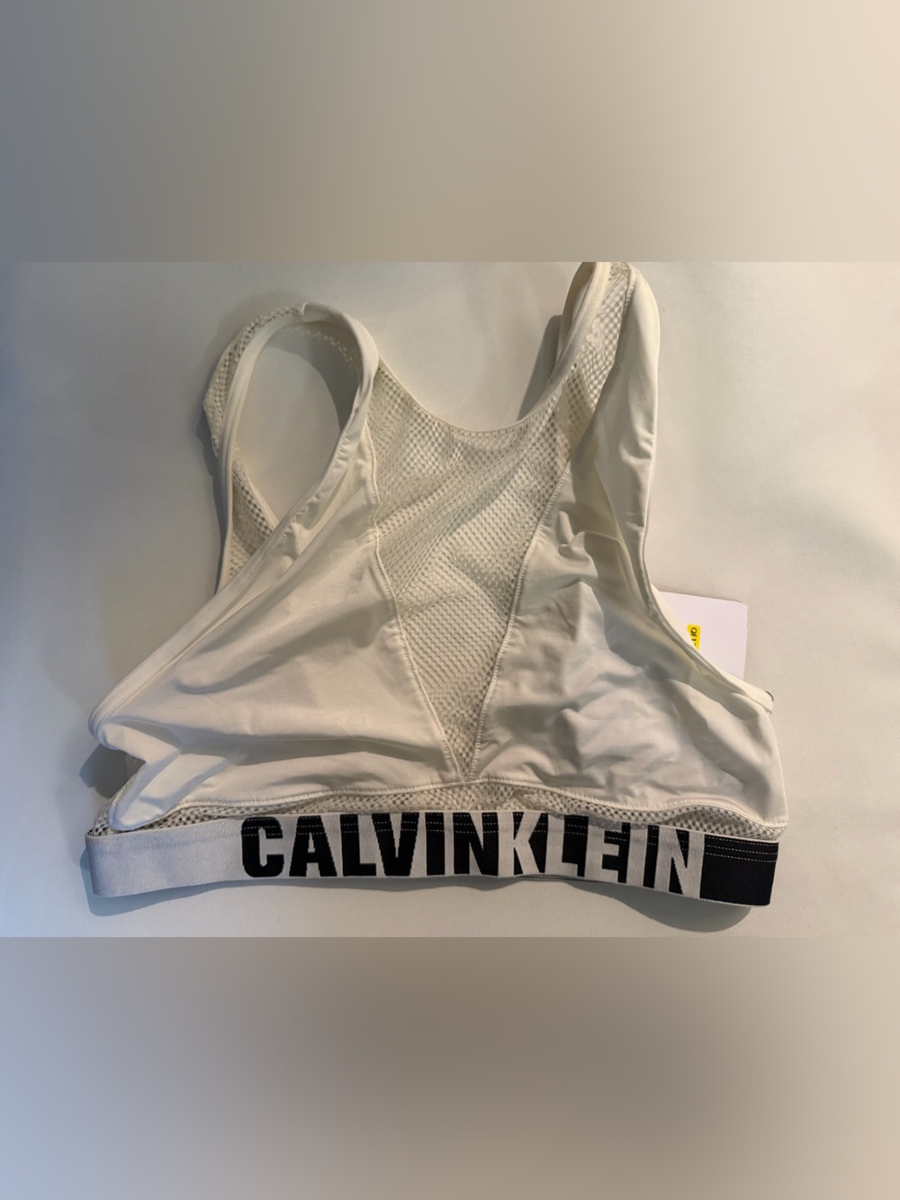 Calvin Klein ID Wireless Racerback Mesh Bralette Semi-Sheer Logo Band M - NWT**